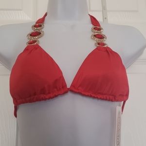 Pinkini swimwear top only medium size